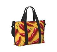 GVYGVY Borsa tote per computer portatile da donna, da lavoro, con stampa realistica di peperoncino rosso e peperoncino rosso, borsa da viaggio da donna, borsone da palestra, borsa da viaggio per uomo