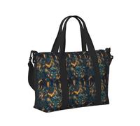 GVYGVY Borsa tote per computer portatile da donna, da lavoro, con stampa tigre in stile cyber durante la notte, borsa da viaggio, borsa da palestra da uomo, borsa da viaggio a tracolla per uomo