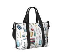 GVYGVY Borsa tote per computer portatile da donna - motivo scienziato scarabocchi (2) - Borse da viaggio da donna da uomo borsa da viaggio a tracolla da uomo