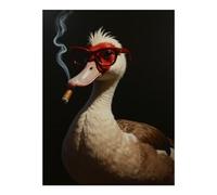 GVYGVY Diamond Art Kit per adulti - Kit per pittura a mosaico con occhiali rossi anatra e sigaro senza cornice, kit fai da te per adulti principianti, 30,5 x 40,6 cm, kit per la decorazione della