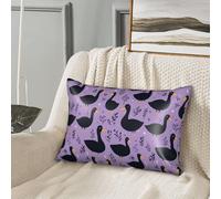 GVYGVY Federa per cuscino in seta per capelli e pelle, motivo "CoolSleep Cute Goose" con stampa nera, dimensioni standard, 50 x 76 cm, morbida e confortevole federa in raso con cerniera, per donne e