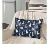 GVYGVY Federa per cuscino in seta per capelli e pelle, motivo marinaio, con stampa di un sonno rinfrescante, dimensioni standard, 50 x 76 cm, morbida e confortevole federa in raso con cerniera, per