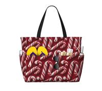 GVYGVY Grande borsa da spiaggia da donna a prova di sabbia, motivo con canna di zucchero, stampa estiva, viaggi, lavoro, borse tote con cerniera