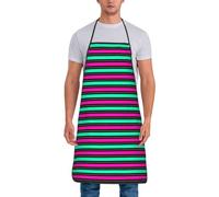 GVYGVY Grembiuli da chef per uomini e donne, con stampa retrò a colori, resistenti all'olio, per cucinare o grigliare la cucina