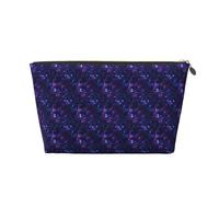 GVYGVY Piccola trousse da viaggio organizer - Cyber Neon Wolf Print Leather Travel Toiletry Bag per donne e uomini, organizer per borsa con cerniera