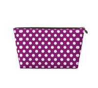 GVYGVY Piccola trousse da viaggio organizer - viola brillante stampa a pois una borsa da viaggio in pelle per donne e uomini, organizer per borsa con cerniera