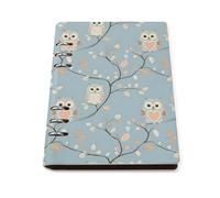 GVYGVY Quaderno a righe per la scuola, con grazioso gufo e cuore, in pelle PU, formato A5, a righe, per donne e uomini, 90 pagine, con copertina rigida, ricaricabile, per scrivere e lavorare