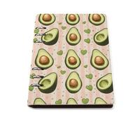 GVYGVY Quaderno a righe per la scuola, con stampa a cuore verde avocado, in pelle PU, formato A5, a righe, per donne e uomini, 90 pagine, con copertina rigida, ricaricabile, per scrivere e lavorare