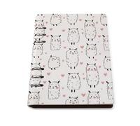 GVYGVY Quaderno scolastico a righe per scuola, alpaca, con stampa a cuore, in pelle PU, formato A5, a righe, per donne e uomini, 90 pagine, con copertina rigida, ricaricabile, per scrivere e lavorare