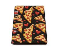 GVYGVY Quaderno scolastico a righe per scuola, con stampa a cuore rosso, in pelle PU, formato A5, a righe, per donne e uomini, 90 pagine, copertina rigida, ricaricabile, per scrivere e lavorare