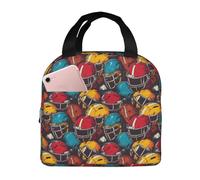 GVYGVY Scatola termica per il pranzo per uomo e donna - piccola borsa da pranzo colorata stampata casco da calcio da donna, adulto, borsa termica per lavoro, palestra