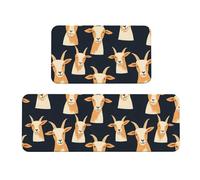 GVYGVY Set di 2 tappetini da cucina antifatica lavabili e antiscivolo per ufficio, bagno, lavanderia, decorazione per la casa e accessori