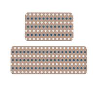 GVYGVY Tappetini da cucina antifatica per pavimento, 2 pezzi, con stampa Boho Polka Do I, lavabile, antiscivolo, per ufficio, bagno, lavanderia, decorazione per la casa e accessori