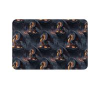 GVYGVY Zerbino per porta d'ingresso, per interni ed esterni, con stampa di drago di montagna di fuoco, tappetino da cucina per pavimento, lavabile e sottile, adatto sotto la porta, tappetino da bagno