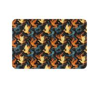 GVYGVY Zerbino per porta d'ingresso, per interni ed esterni, con stampa di fiamme fenici, tappetino da cucina per pavimento, lavabile, sottile, adatto sotto la porta, tappetino da bagno per bagno