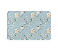 GVYGVY Zerbino per porta d'ingresso, per interni ed esterni, grazioso motivo con gufo e cuore, tappetino da cucina per pavimento, lavabile e sottile, adatto sotto la porta, tappetino da bagno per