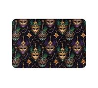 GVYGVY Zerbino per porta d'ingresso, per interni ed esterni, motivo viola in maschera, tappeto da cucina per pavimento, lavabile e sottile, adatto sotto la porta, tappetino da bagno per bagno, 40,6 x