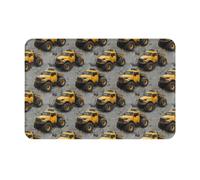 GVYGVY Zerbino per porta d'ingresso, per interni ed esterni, stampa retrò con camion giallo, tappetino da cucina per pavimento, lavabile e sottile, adatto sotto la porta, tappetino da bagno per il