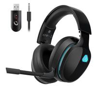 Gvyugke 2,4 GHz Wireless Gaming Headset für PC, PS5, Mac, Switch, Bluetooth Kabelloses Kopfhörer mit abnehmbarem Mikrofon mit Geräuschunterdrückun