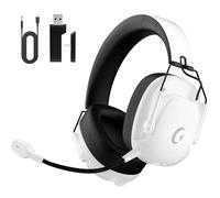 Gvyugke Cuffie da gioco Wireless, Type-C/A/Bluetooth 5.3, PS5 per PC, PS5, Switch, Mac, Wireless Gaming Headset con microfono, Bianco