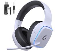 Gvyugke Cuffie Gaming Wireless per Ps5/Ps4/ PC/Switch, 2,4GHz Wireless, Bluetooth 5.3 e Cavo da 3,5mm, Cuffie con Microfono 7.1 Qualità Audio Senza Perdita di Bassa Latenza, Durata di Oltre 70+ Ore