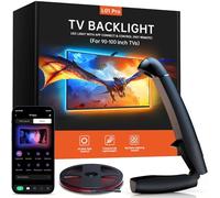 Gvyugke Retroilluminazione TV, 6,5 metri, Sync TV LED Strip per TV da 90 a 100 pollici, retroilluminazione a LED per TV con sensore, controllo smart app, sincronizzazione di giochi e musica