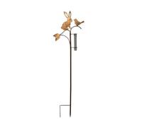 GVZUGM Coniglio E Gallo in Ferro Battuto Che Parlano per Giardinaggio | Con Il Pluviometro Artigianato For La Decorazione Esterna Del Giardino Con Balcone Plug-in