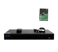 GW Security - Videoregistratore di rete standlone a 16 canali, 12 MP, 4K, NVR, porta PoE 16 canali, compatibile con telecamere IP in tempo reale da 12 MP, 8 MP, 5 MP (HDD da 8 TB preinstallato