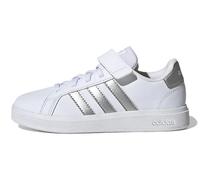 GW6516 Adidas Grand Court 2.0 Little Kid bianco argento opaco scarpe da...