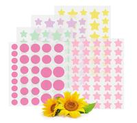 GWAWG 185 Pezzi Pimple Patch Stella Adesivi Cerotti Brufoli con L'olio Dell'albero del Tè + L'acido Salicilico Centella per L'Imperfezione Dell'acne, I Punti Bianchi, Il Brufolo, Giallo Verde, Rosa