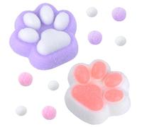 GWAWG 2 Pezzi Antistress Squishy, Squeeze Giocattoli, Giocattoli Fidget Morbidi, Giocattoli Ansiolitici, Giocattolo in Silicone da Strizzare a Zampa di Gatto Grande per Rilassare l'Ansia
