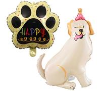 GWAWG 2 Pezzi Palloncini a Forma di Cane per Feste, Decorazioni Compleanno Cani, Palloncini Zampa di Cane, Palloncini in Alluminio ad Elio per Regali, Party, Decorazioni Festa
