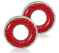GWAWG 2pcs Galleggiante Piscina Anguria Cerchio Gonfiabile Divertente Nuoto con Disegno Realistico di Frutta Giocattolo Decorativo del Partito Piscina Spiaggia di Estate