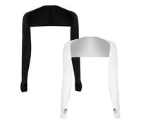 GWAWG 2PCS Sciarpa Rinfrescante per Braccio con Foro per Dita, Abbigliamento Protezione Solare con Foro per Dita, Sciarpa per Braccio Protezione UV da Donna, Sciarpa per Braccio Rinfrescante, Sciarpa