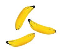 GWAWG 3 pezzi banana gonfiabile, banana gonfiabile 68 cm, giocattolo gonfiabile giallo, accessorio per decorazione di partito unico gioco interattivo, giocattolo gonfiabile realistico piscina party