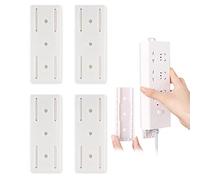 GWAWG 4 pz fissatore di Presa Auto - Adesivo Fissatore di Striscia di Potere Muro Senza Perforazione Cavo Manager Plug per Cucina Home Office