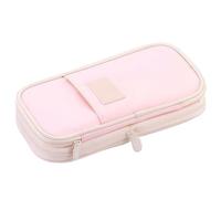 GWAWG Astuccio espandibile rosa per adolescenti, grande capacità, astuccio, astuccio, astuccio per ragazze, 3 scomparti, per studenti, adulti, ufficio, college