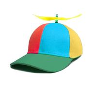 GWAWG Berretto con elica,Cappello da baseball con elica,Cappello da elicottero regolabile per adulti, bambini, serate a tema carnevale