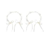 GWAWG Confezione da 2 accessori per capelli per ragazze della comunità, fiori e peperoncini, wreath Flower Wreath Flower Hair Wreath with Ribbon, accessori per capelli per matrimoni, compleanni, feste
