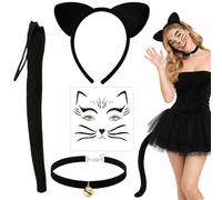 GWAWG Costume da donna a forma di gatto, per feste di Halloween