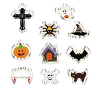 GWAWG Formine Biscotti Halloween, 10 Pezzi Formine Halloween per Biscotti, Tagliabiscotti Fantasma, Formine Biscotti Zucca, Tagliabiscotti Pipistrello, per le Decorazioni Della Festa di Halloween