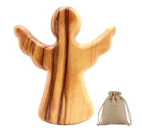 GWAWG Guardian Angel Made of Olive Wood Lucky Charm Worry Stone as a Gift for Birth, Christening, Communion and Anniversary
