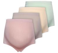 GWAWG Mutandine per Gestante, 4PCS Morbido e Traspirante Mutande Premaman Sostegno, Mutande Donna a Vita Alta Bassa e in Cotone, Slip Premaman per Futura Mamma Comoda