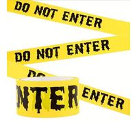 GWAWG Nastro di cauzione per Halloween, 25 m, autoadesivo, Halloween Hazard,Yellow Warning Tape Barrier Safety Marking for Decorations Party Workplace Danger Areas