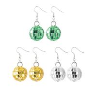 GWAWG Orecchini Disco Ball, 3 Coppie Orecchini Mirrorball, Orecchini Disco Hall Anni '70-'80, Disco Bar Party Abbigliamento Accessori Moda Retrò