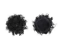 GWAWG Palla Disordinato Breve Cavo Riccio Coda Di Cavallo Estensione Palla Capelli Sciolti Parti Di Capelli Per Le Donne Ad Alta Temperatura Sintetica Palla Capelli Estensione (1B)