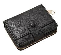 GWAWG Pelle Portafoglio Donna Uomo Piccolo Portamonete Femminile Antifurto Piccolo Portamonete Multi Scomparti con Cerniera Porta Carta Chequier Custodia Permesso di Guidare