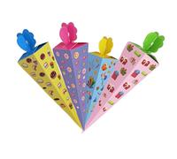 GWAWG Set di 8 coni di rientro, mini zuckertüte per ragazze e ragazzi - 17 cm - piccoli coni da riempire per scolari - regalo per la rientranza scolastica, festa della scuola, decorazione per rientro