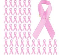 GWAWG Spille con nastro rosa, logo a croce per eventi di beneficenza, spilla per sensibilizzazione alla salute, spilla smaltata, spille da bavero per la consapevolezza del cancro al seno, spille da