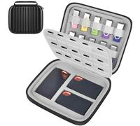 GWCASE Custodia universale per disco rigido SanDisk Extreme/per Samsung/per Seagate/per WD SSD esterno portatile, 30 schede SD e 10 supporti per unità flash USB, borsa da viaggio con spugna fai da te